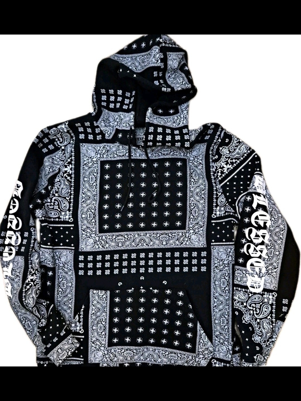 Brooklyn Cloth Black and White Bandana Print Pullover